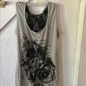 Lace and shimmering Tank Top